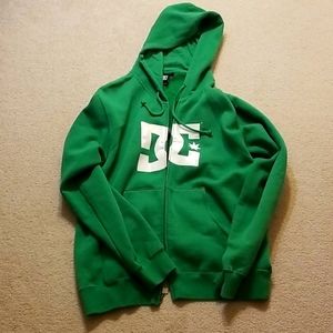 Green DC Zip Up Hoodie